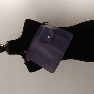 Tutilo Navy Leather Wristlet Waist Bag